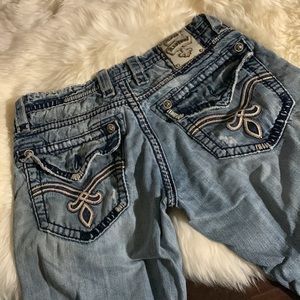 Rock revival distressed jeans